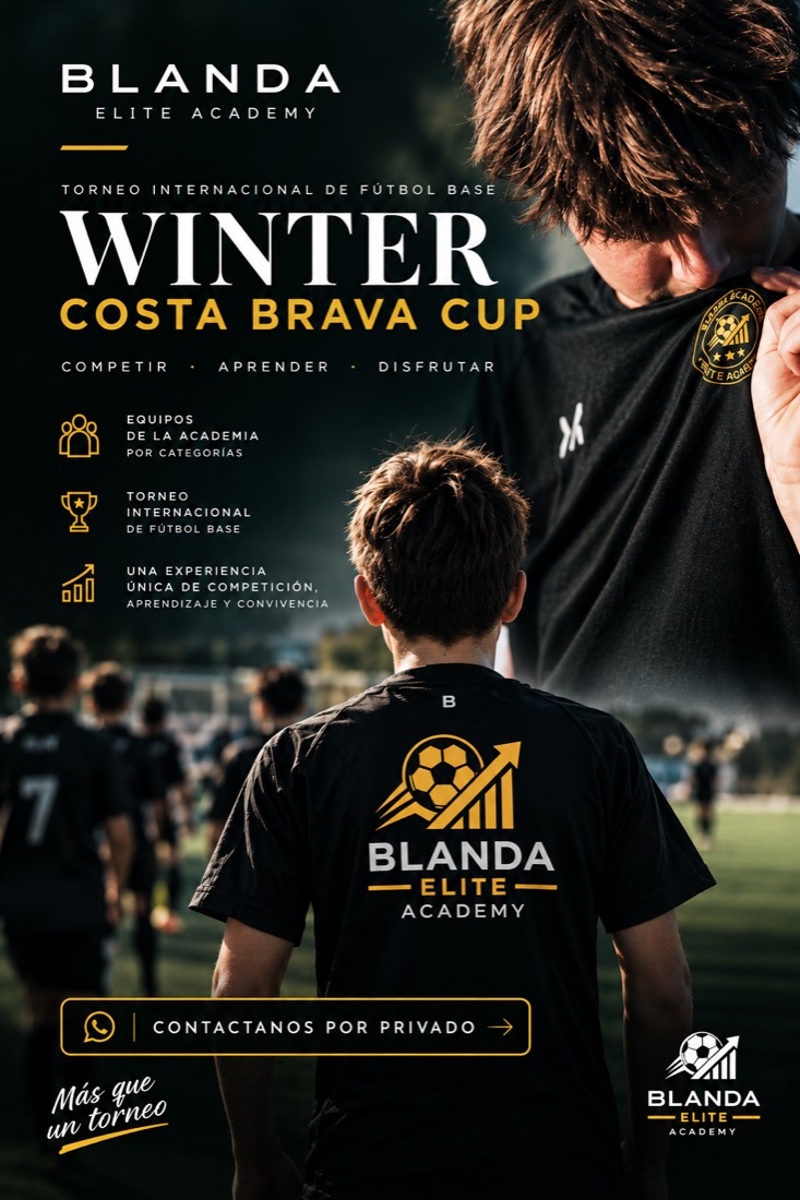 Cartel oficial de la Winter Costa Brava Cup de Blanda Elite Academy